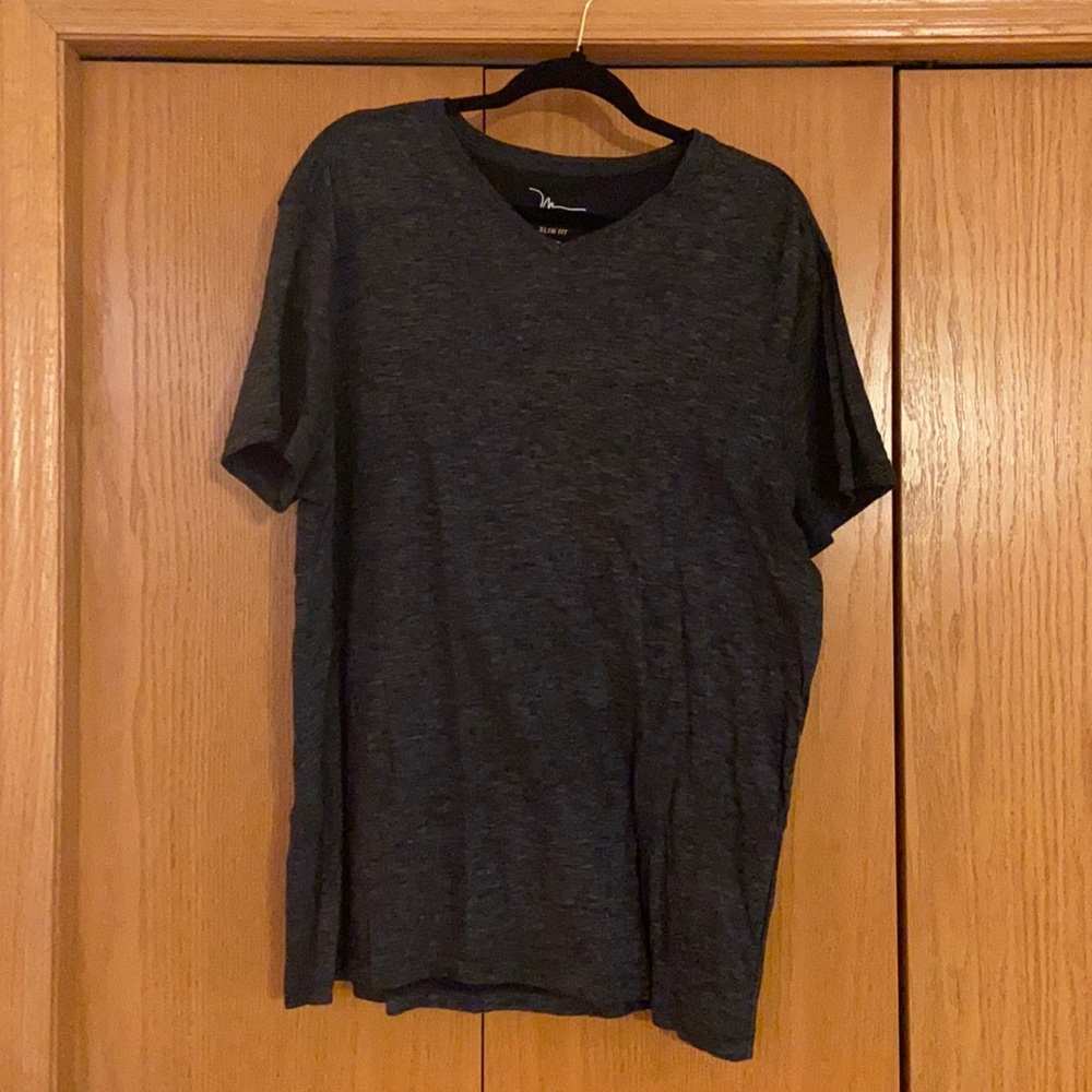 Marc Anthony Heather Grey V Neck Tee
